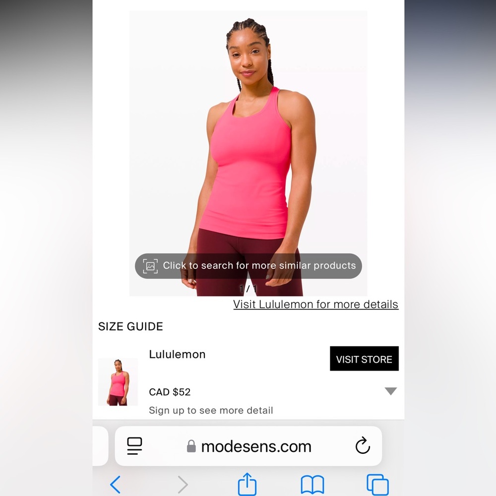 Lululemon athletic tank in Guava pink size 14 BNWOT